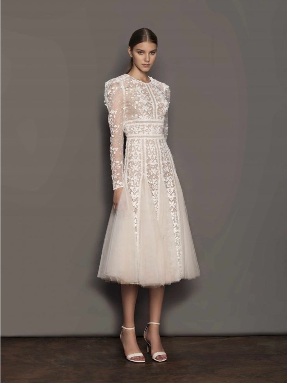 Bronx And Banco Megan Bridal Midi Dress Size M US 6 - Picture 7 of 16